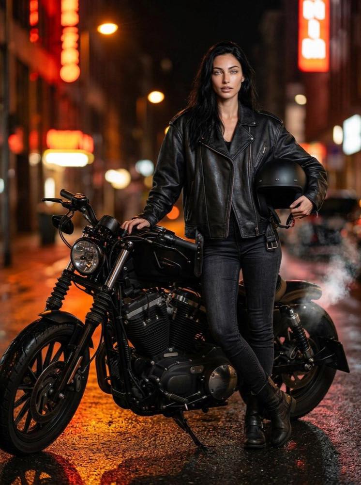 Night rider style portrait